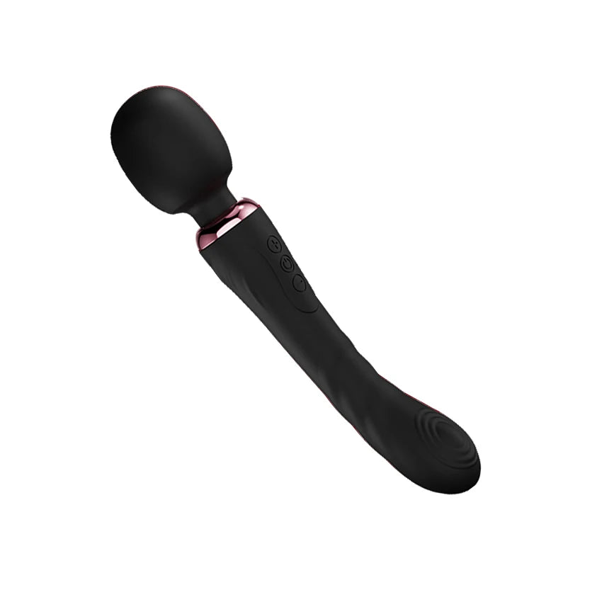 Powerful Dual Motor Silicone Dildo Vibrator Wand