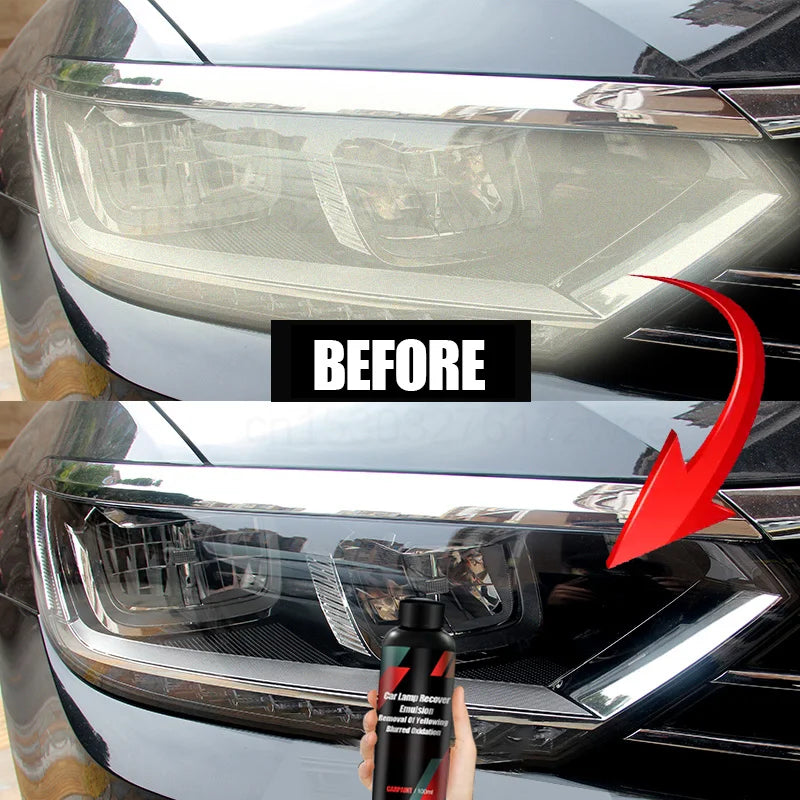 Car Headlight Restoration Polishing