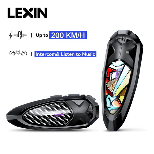 Lexin GTX Bluetooth Motorcycle Intercom 10 Riders 2000M