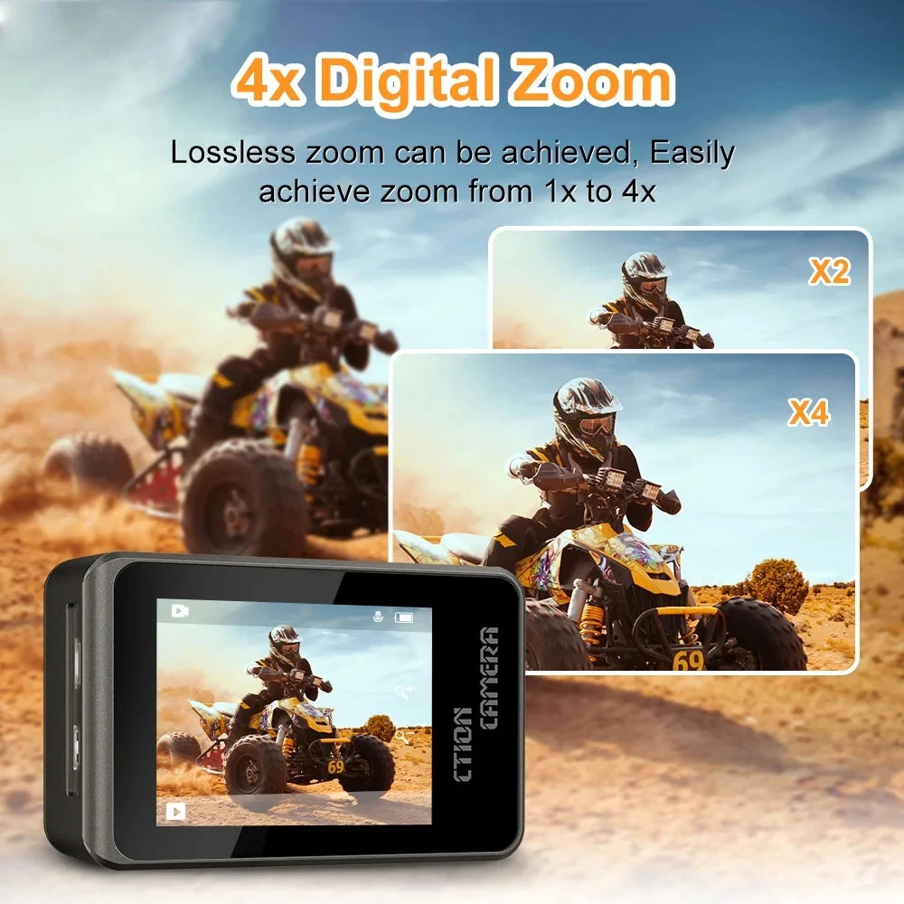 Film every detail with this 5K dual-screen action camera!