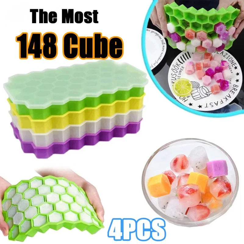 148-Cavity Honeycomb Ice Cube Tray – Chill More, Refill Less