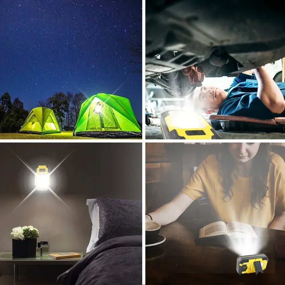 Rechargeable LED Flashlight & Work Light with Power Bank