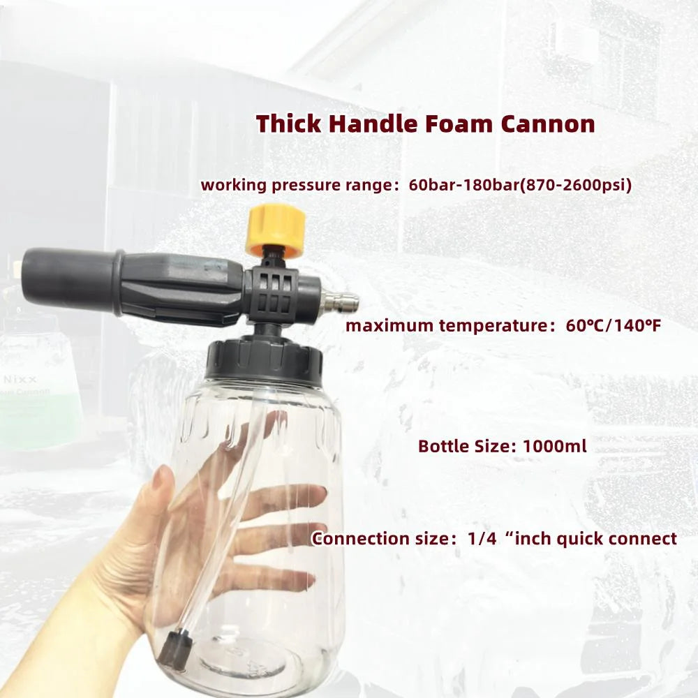 Foam Cannon 1000ML – Thick Foam, Pro-Level Clean!