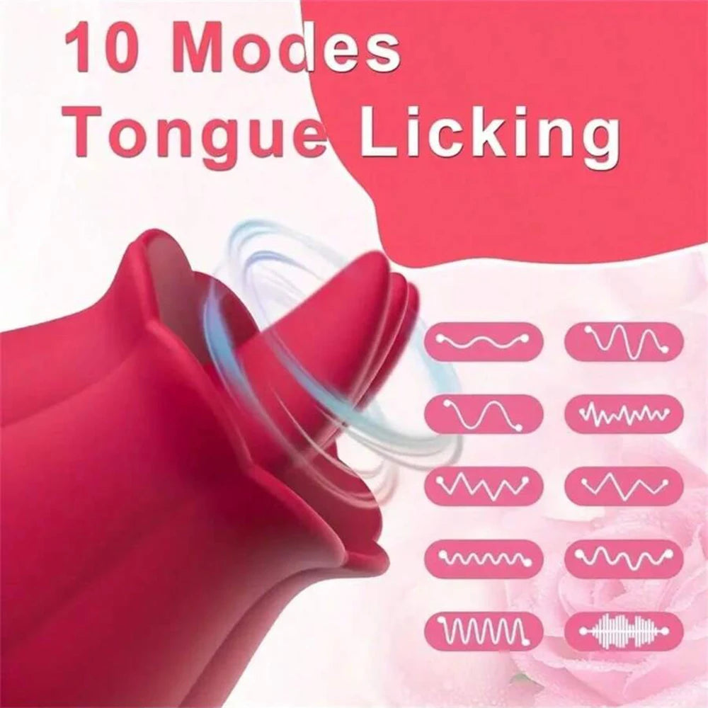 Powerful Swing Tongue Rose Vibrator