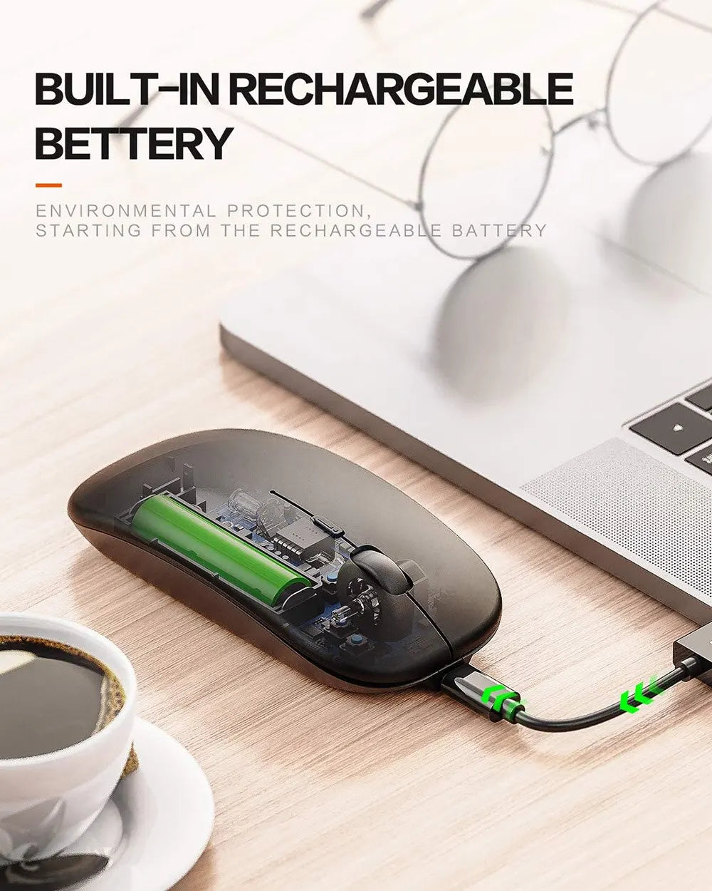 Level up with a quiet, wireless gaming mouse!