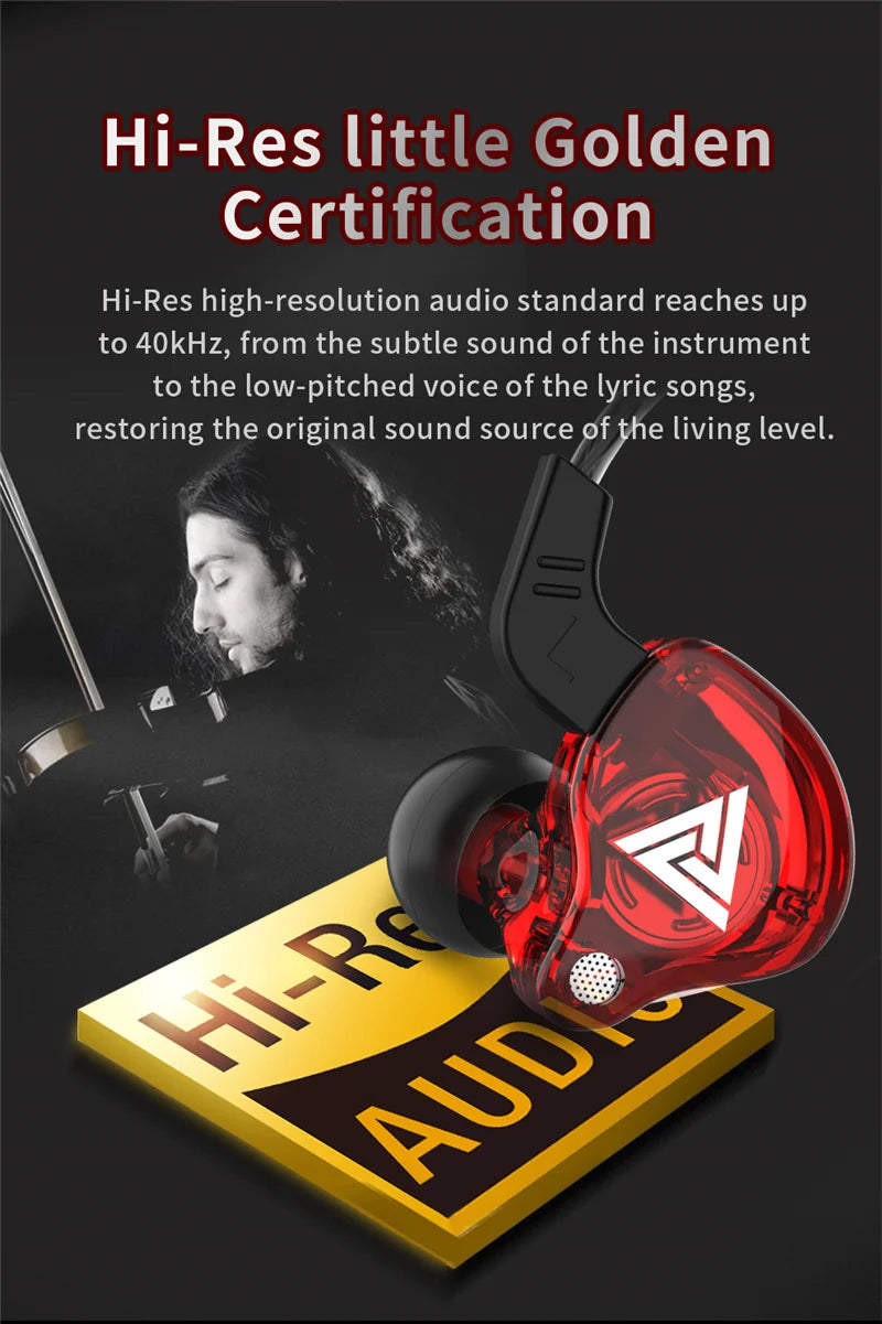 QKZ AK6 HiFi Wired Earphones with Mic