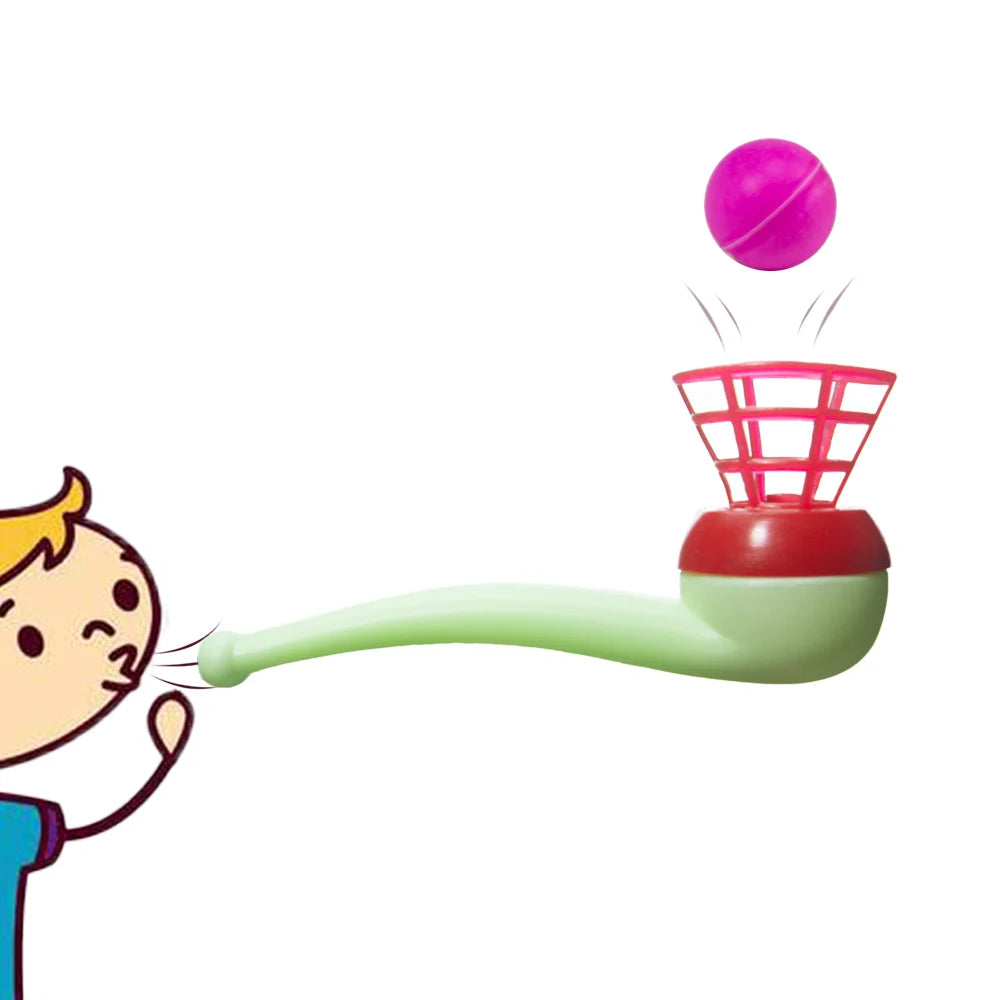 3pcs Plastic Pipe Blowing Ball Kids Toys Set