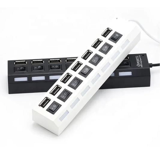 7-Port USB Hub with Switches – Total Control & Expansion