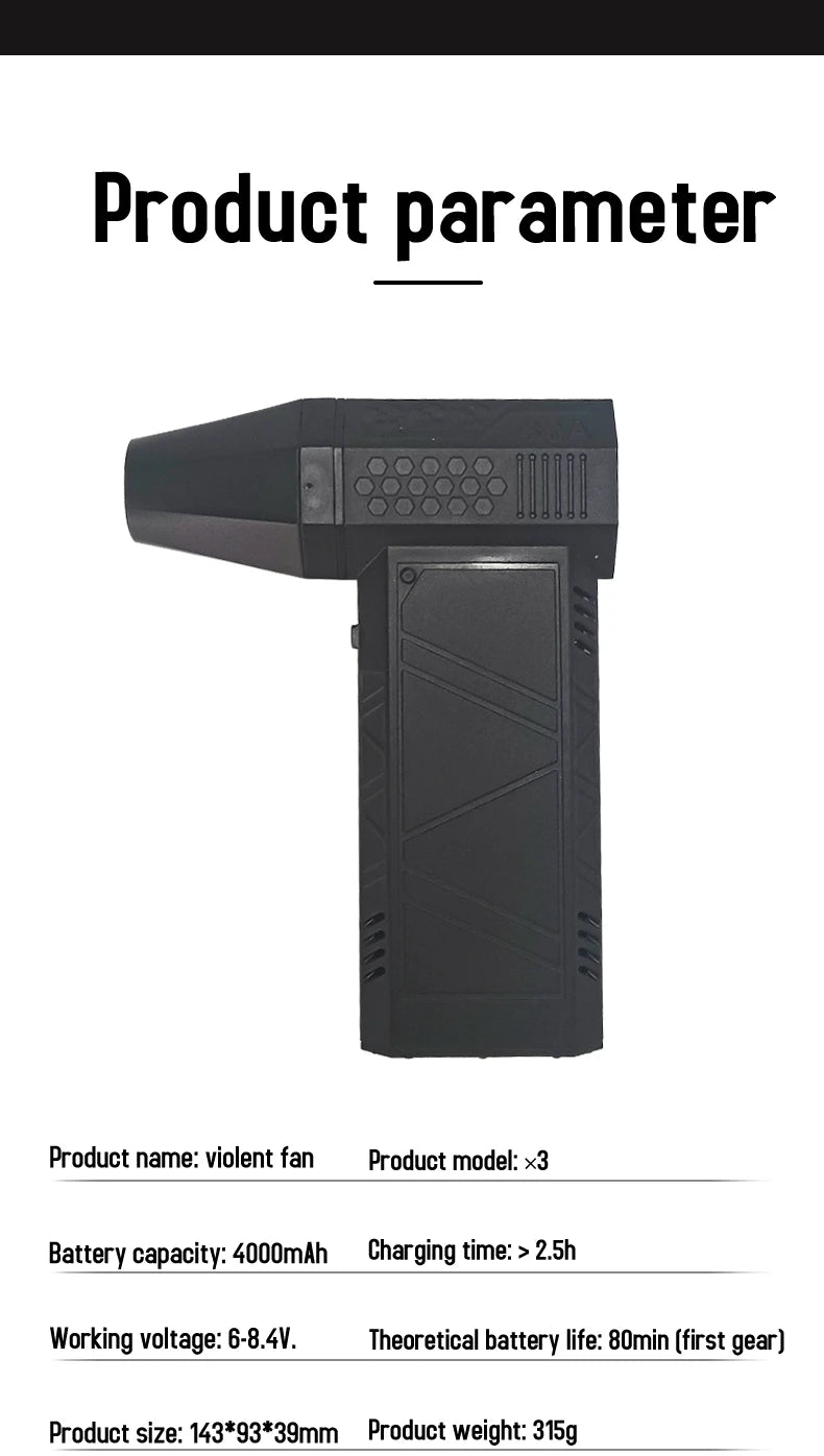 X3/X1 Violent Fan High Speed Turbofan with High Air Volume