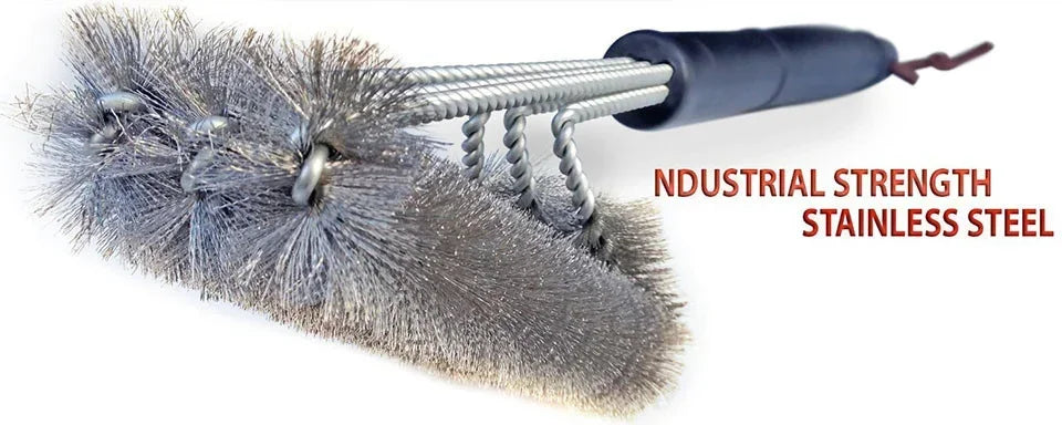 Stainless Steel BBQ Grill Brush – Tough on Grime, Gentle on Grills!