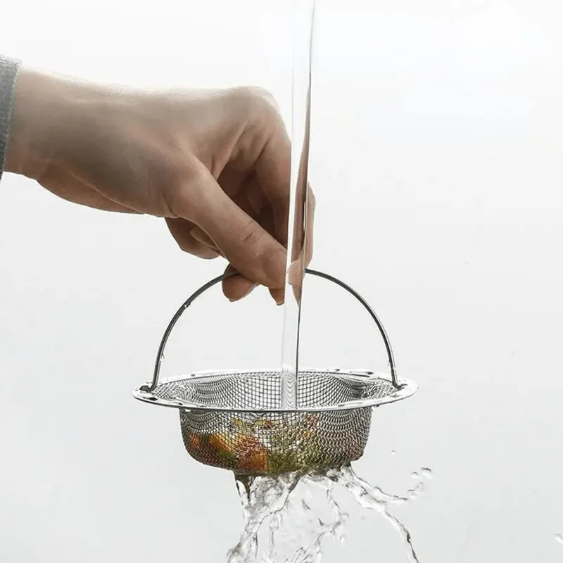 Stainless Steel Hair Catcher & Drain Stopper with Handle