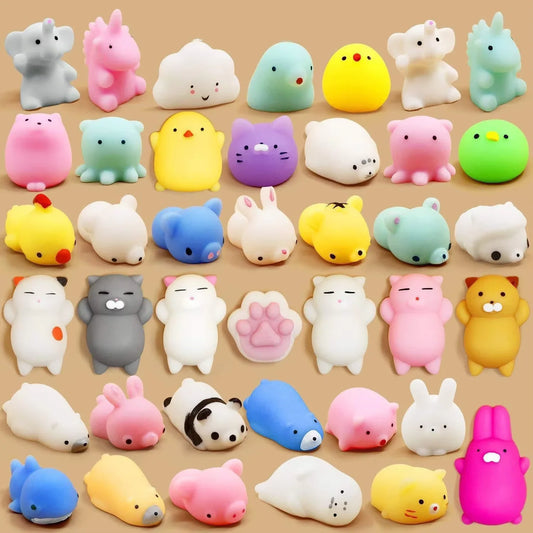 18pcs Mini Stress Relief Animal Squeeze Toys