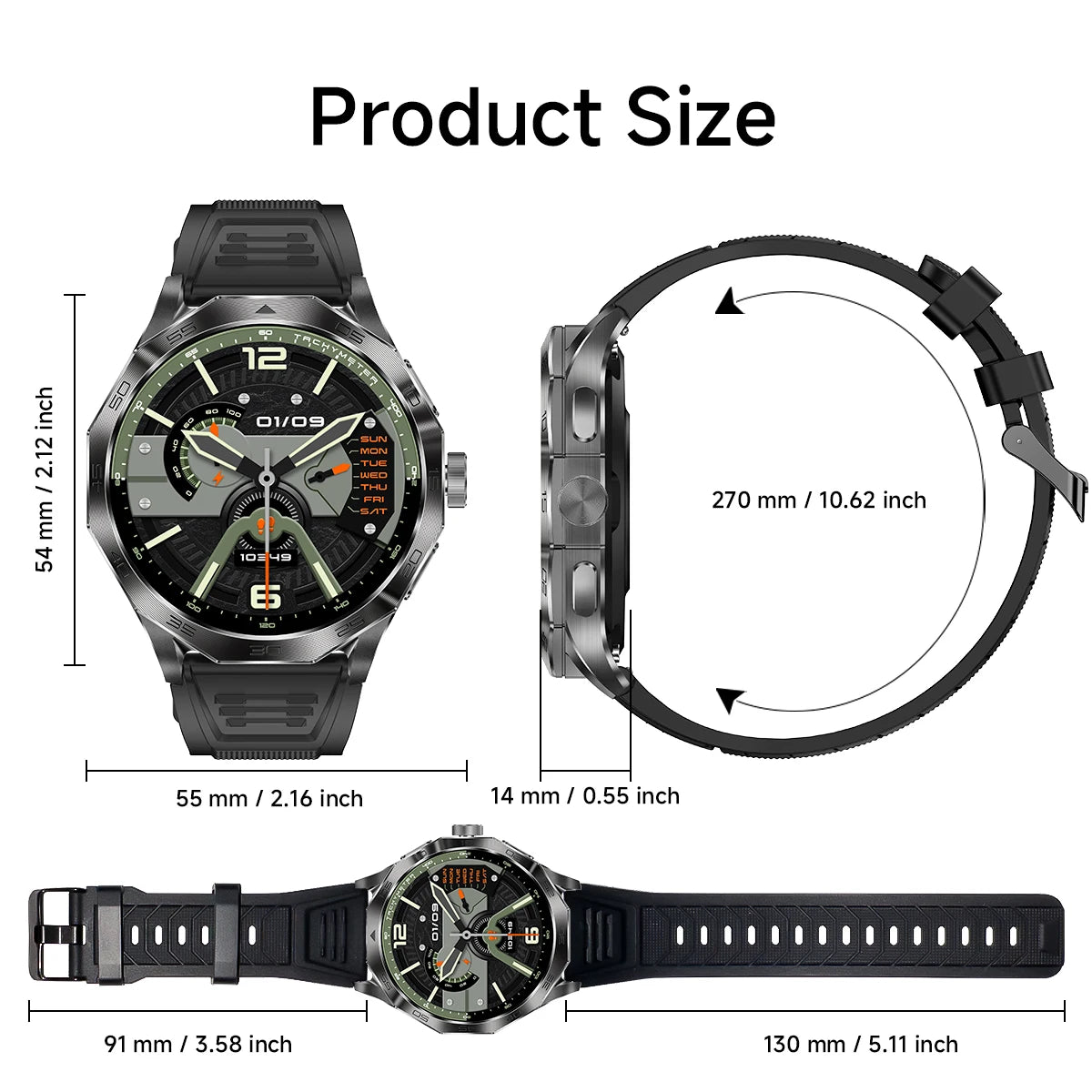 HD Smart Watch with Wireless Calls & Health Tracking
