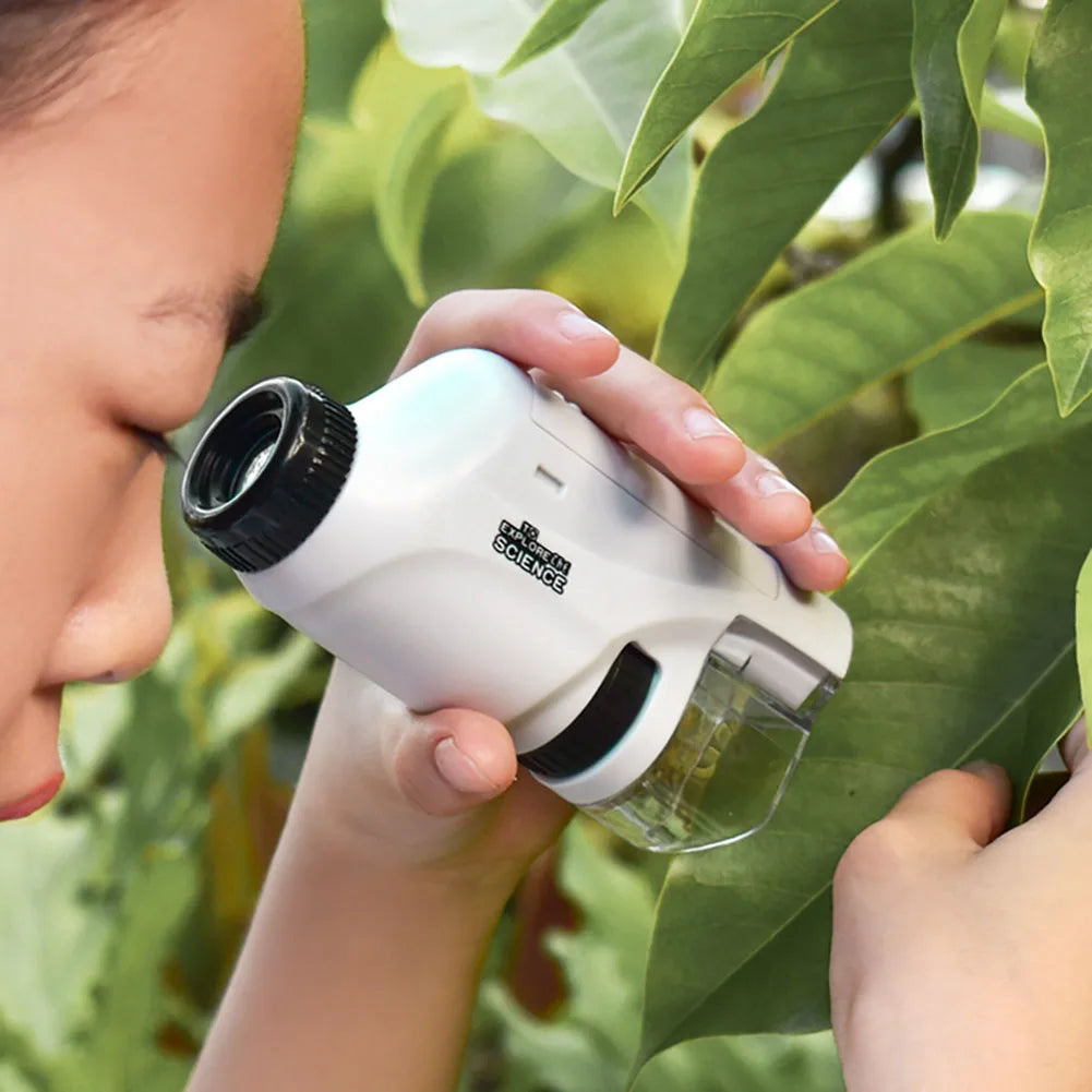 Mini Pocket Microscope 60–120X With LED Light