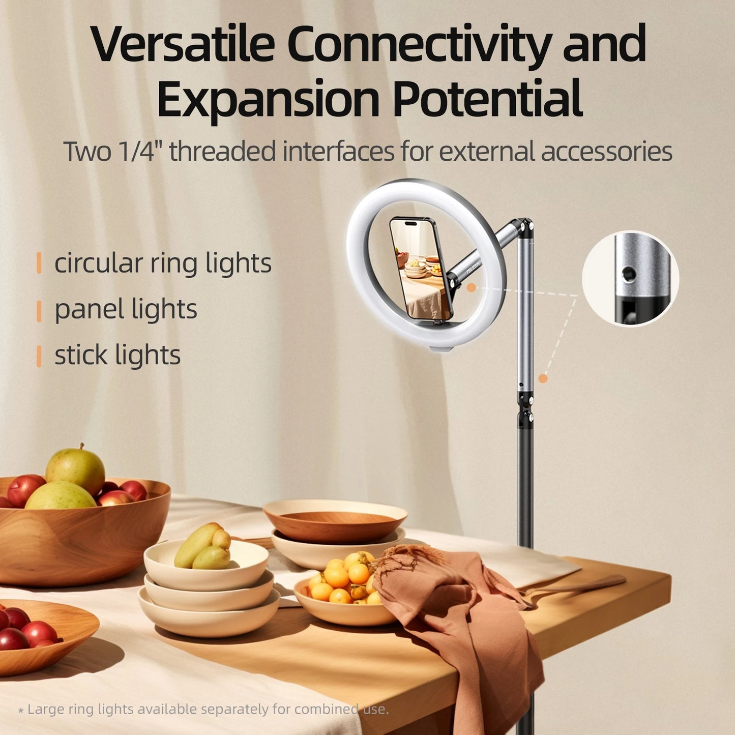 TELESIN Magnetic Floor Phone Stand Holder