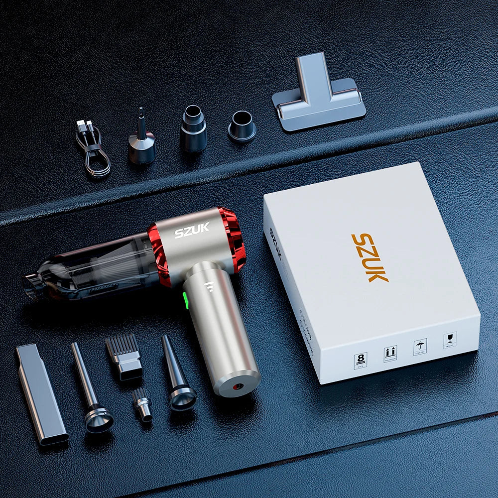 SZUK C012MAX Wireless Car Vacuum – Strong Suction Mini Cleaner