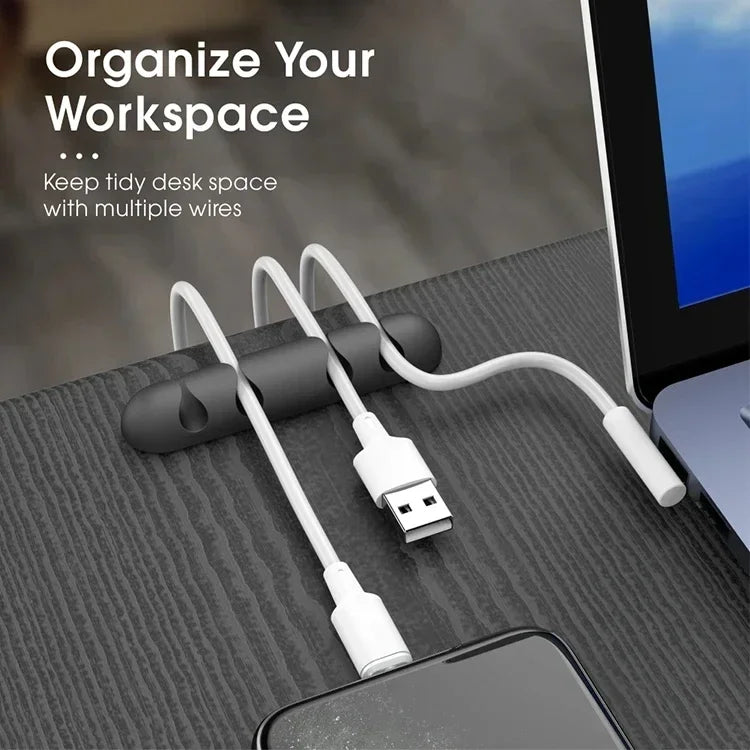 VIKEFON Silicone Cable Organizer Clips Set
