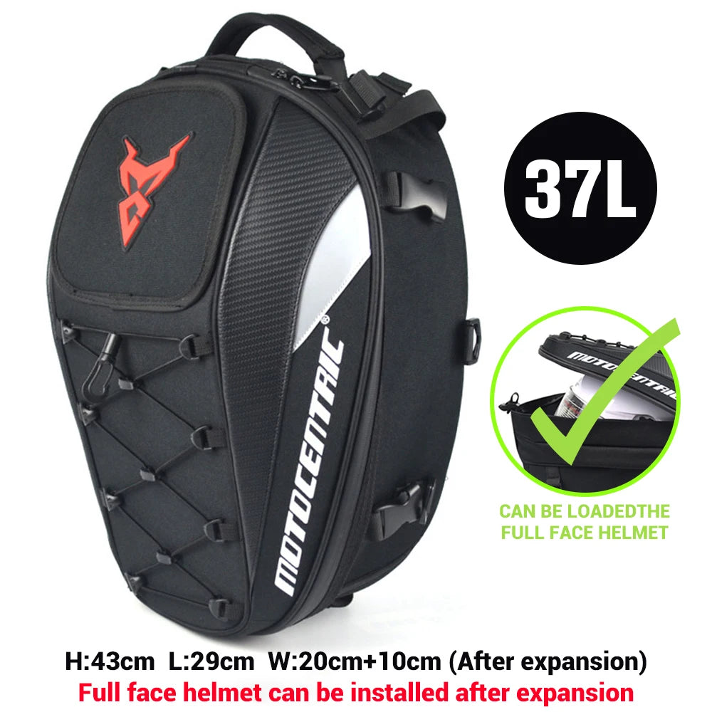 Waterproof Motorcycle Tail Bag – Helmet & Gear Storage
