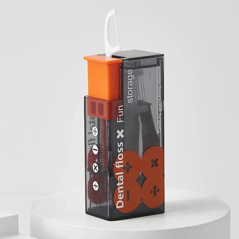 Portable Floss Dispenser Includes, Automatic Ejectable Floss