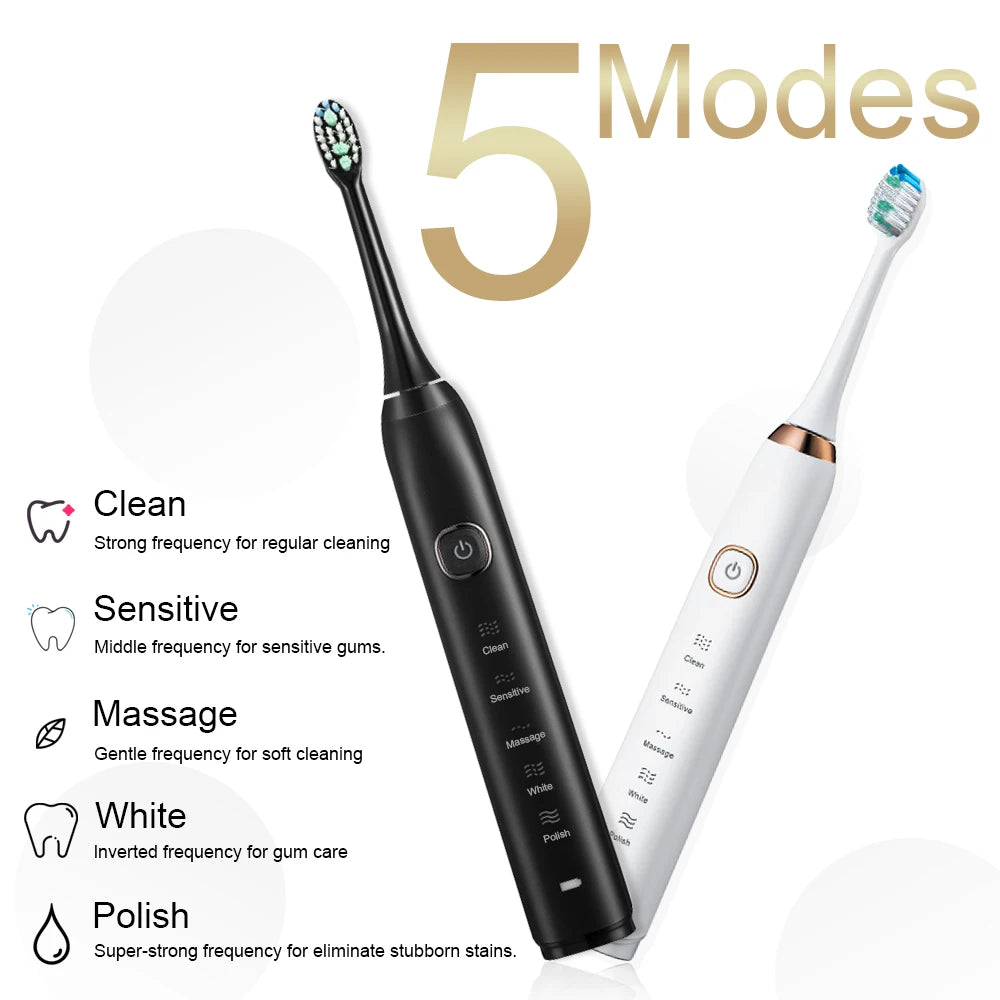 Sarmocare S100 Smart Sonic Toothbrush – 8 Brush Heads