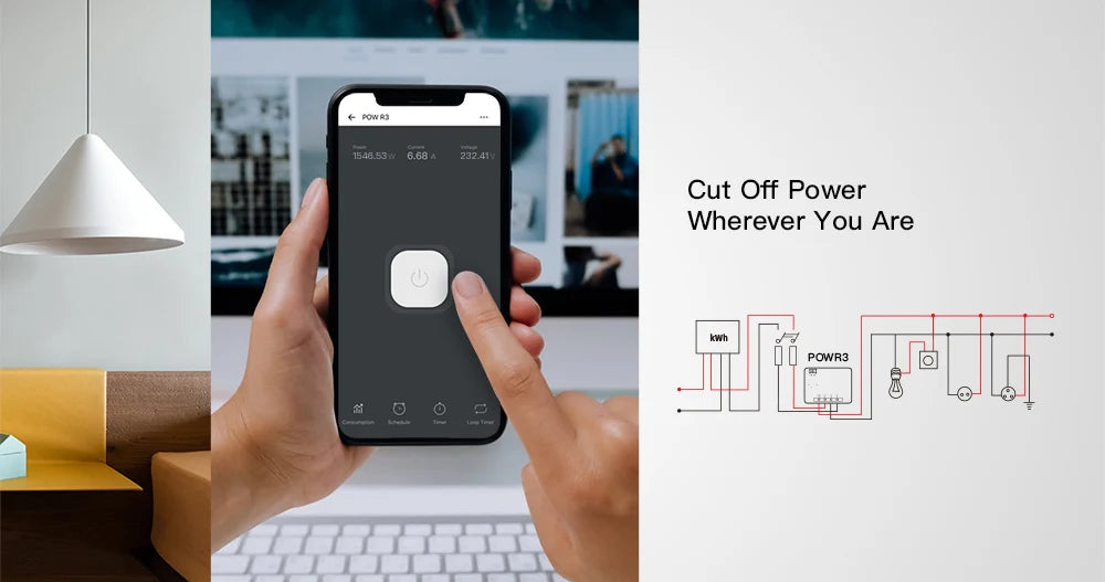 SONOFF POWR3 25A High Power Smart WiFi Switch