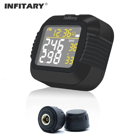 Infitary Wireless Motorcycle TPMS LCD Display
