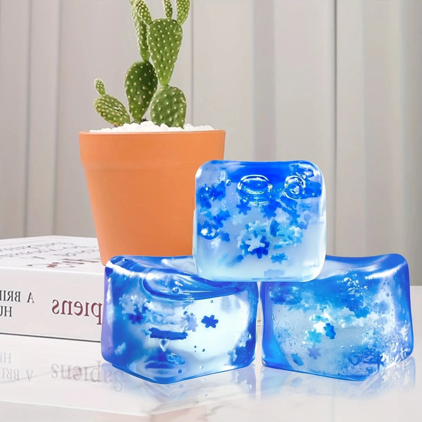 Squishy Ice Cube Stress Ball for Anxiety Relief