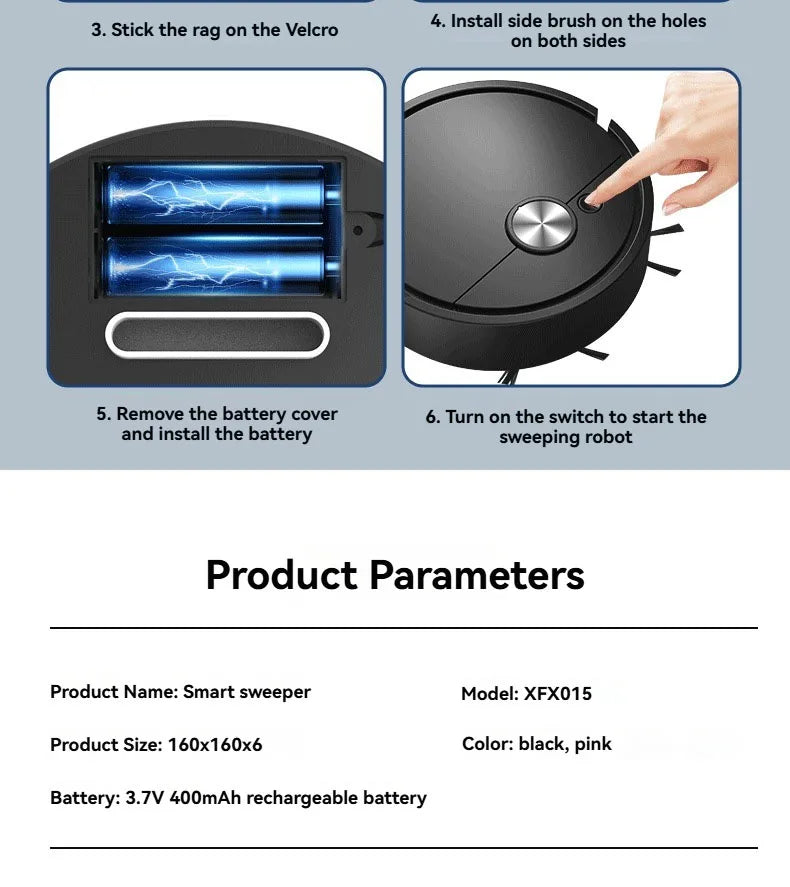 Smart Sweeping Robot Vacuum Cleaner for Home
