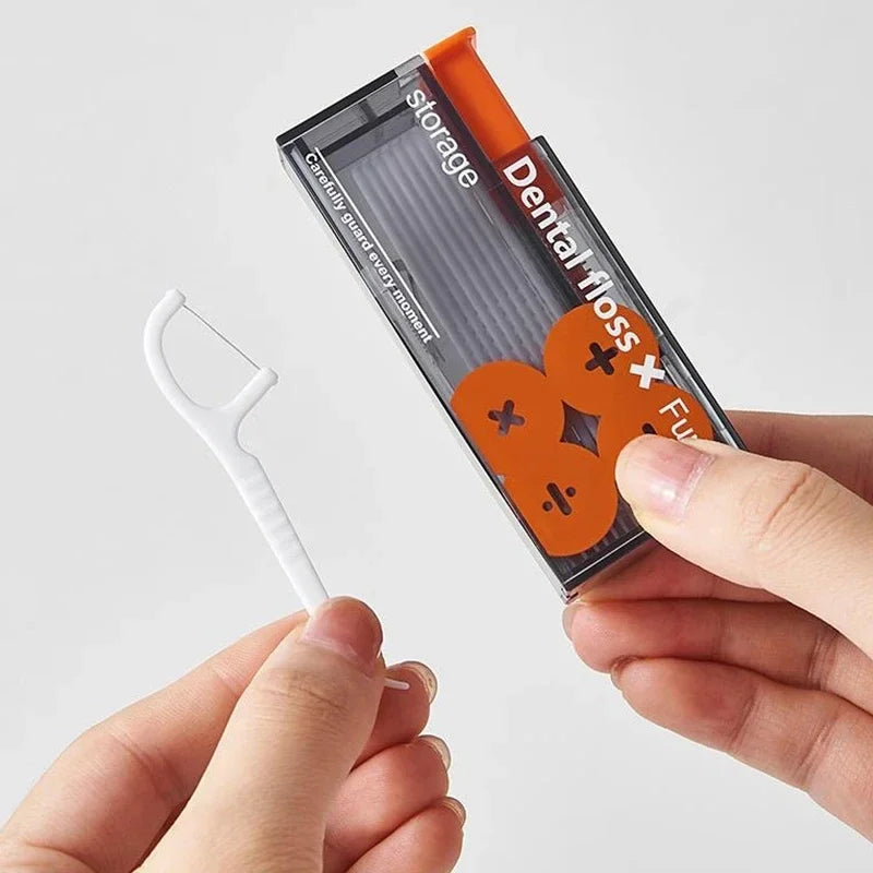 Portable Floss Dispenser Includes, Automatic Ejectable Floss