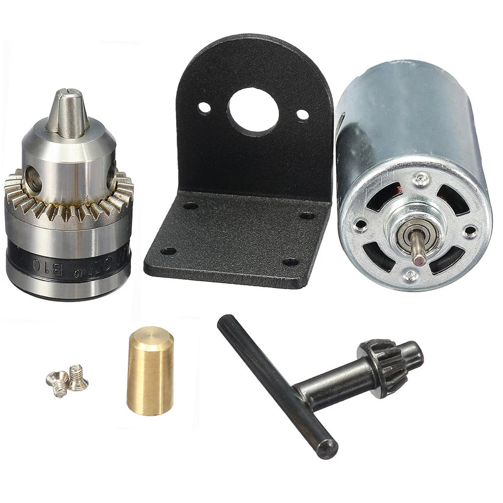 Mini 12V-36V Lathe Motor Drill Kit DIY Set