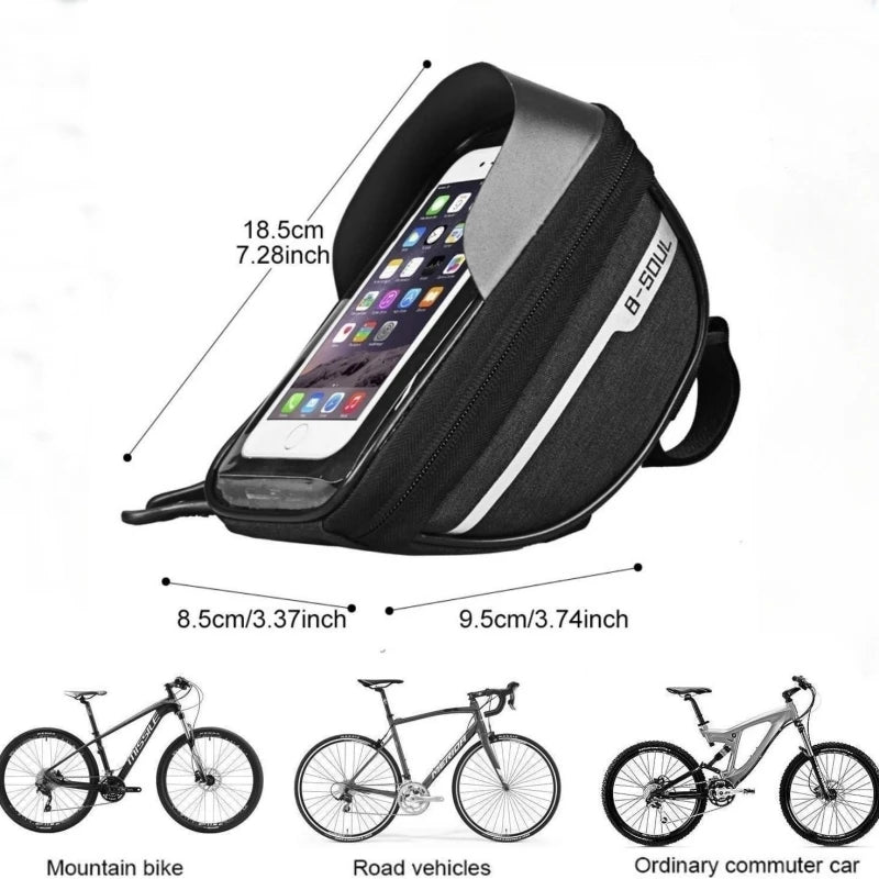 1L Bicycle Frame Bag with Touch Screen Phone Holder