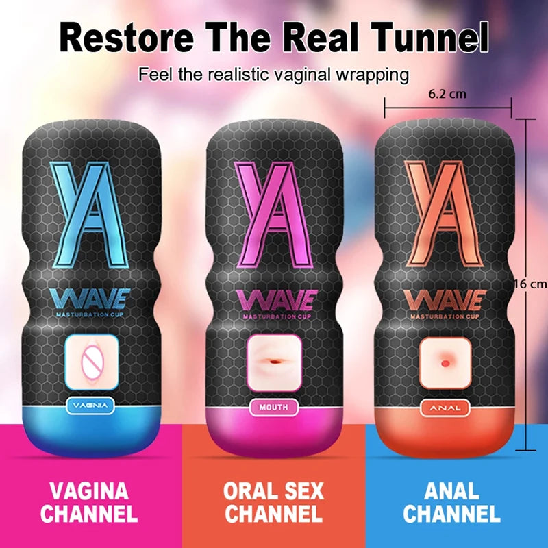 WAVE Powerful Sucking Masturbator Cup