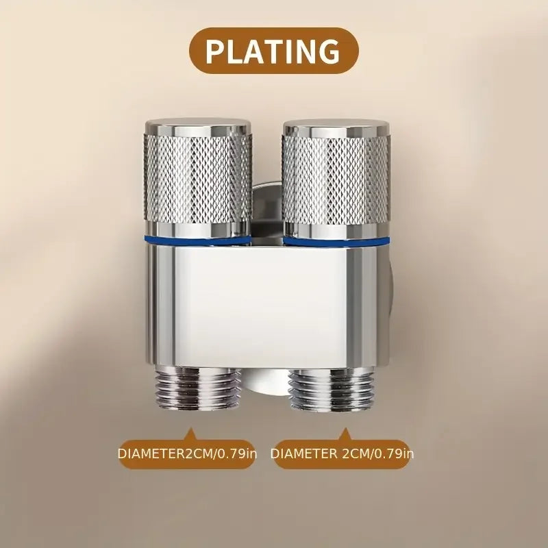 Control water flow with this stainless steel double outlet valve!