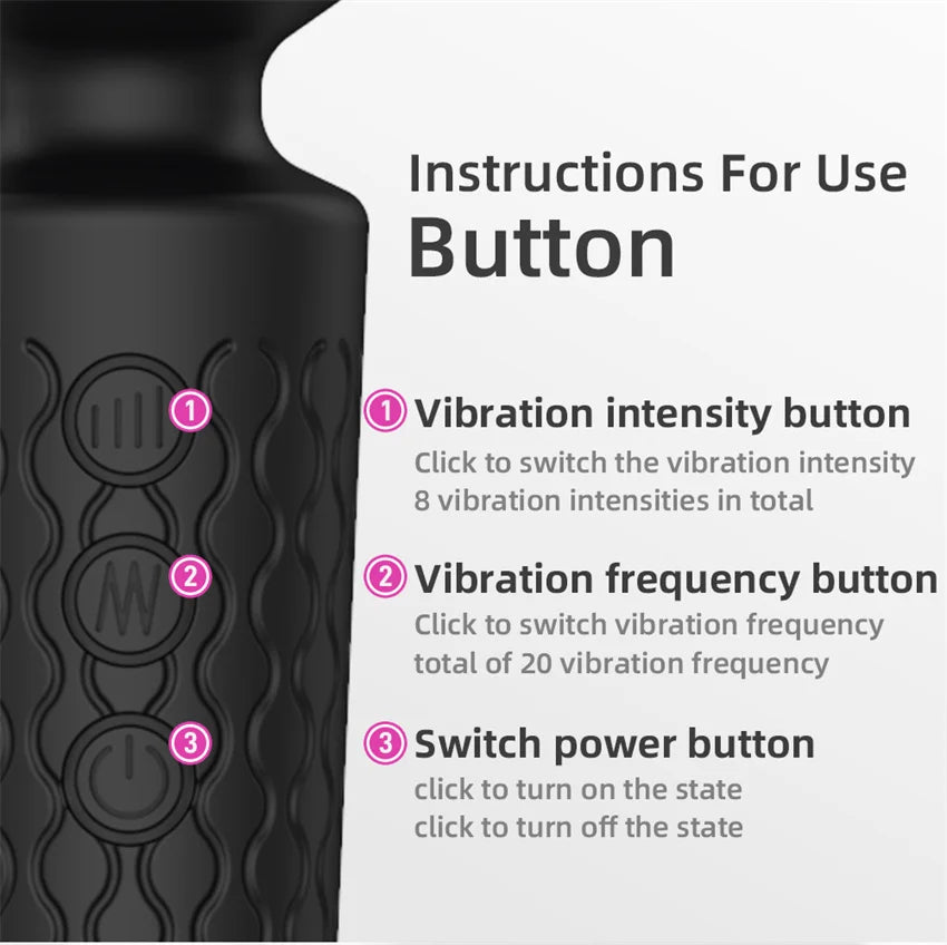 20 Modes AV Stick Clit Vibrator for Women