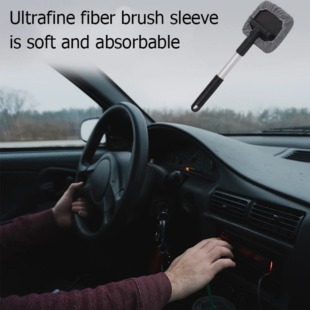 180° Telescopic Car Wash Brush – Long Handle Window Cleaner