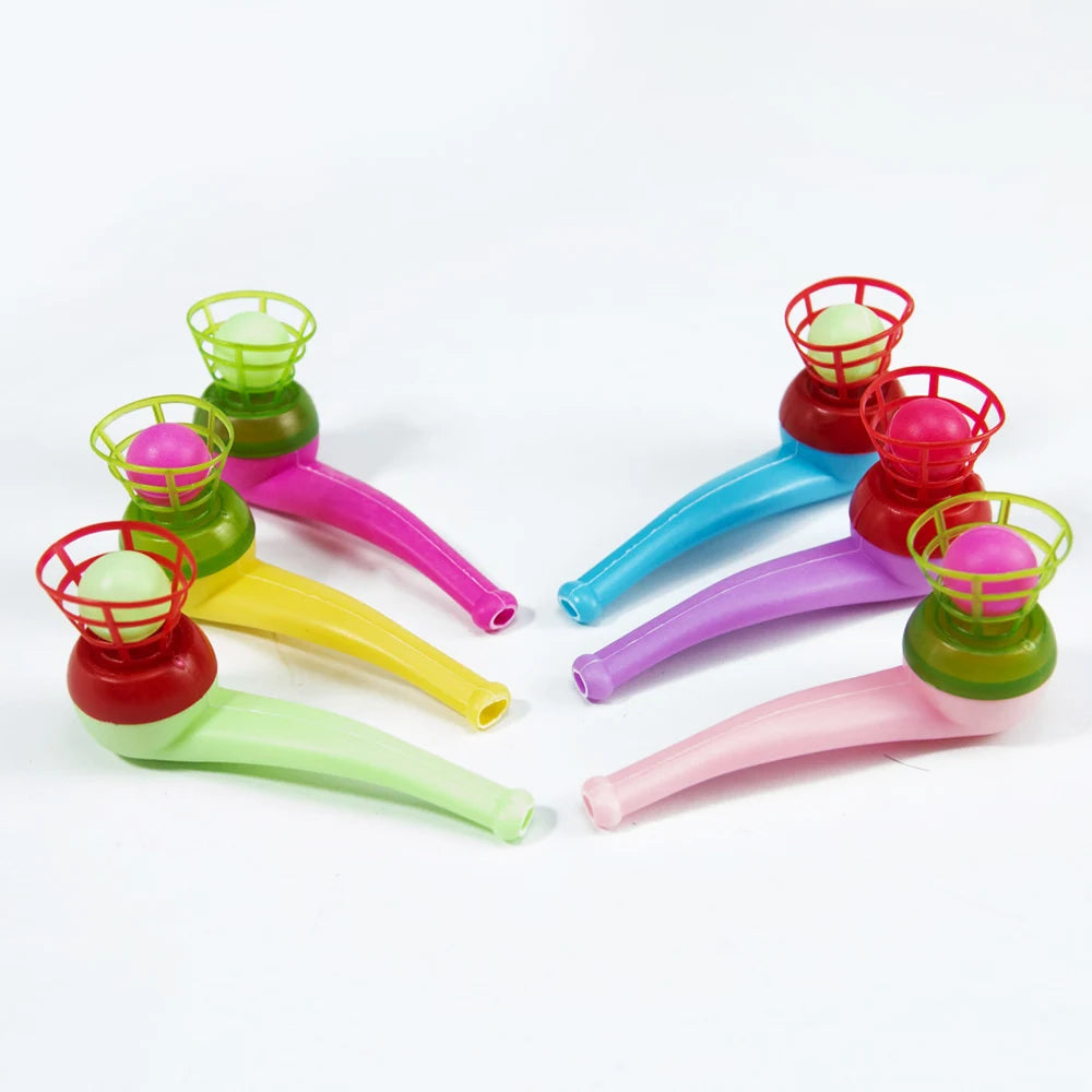3pcs Plastic Pipe Blowing Ball Kids Toys Set