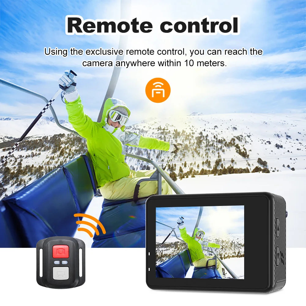 Shoot in ultra clarity with this 5K dual-screen action camera!