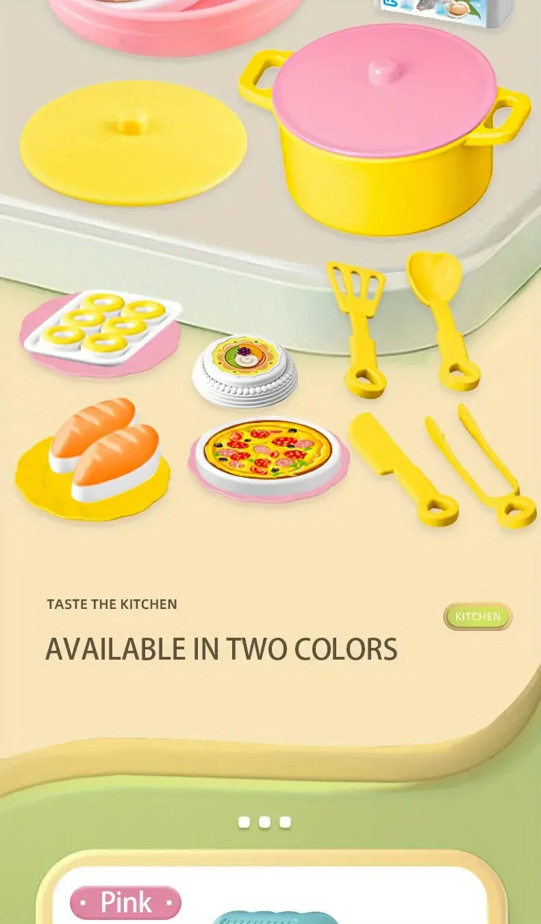 Mini Kitchen Playset for Kids Cooking Fun