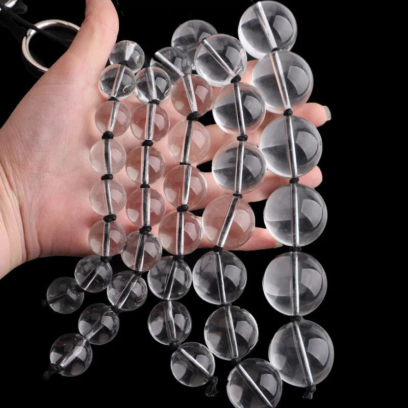 5 Sizes Glass Anal Beads Butt Plug Set