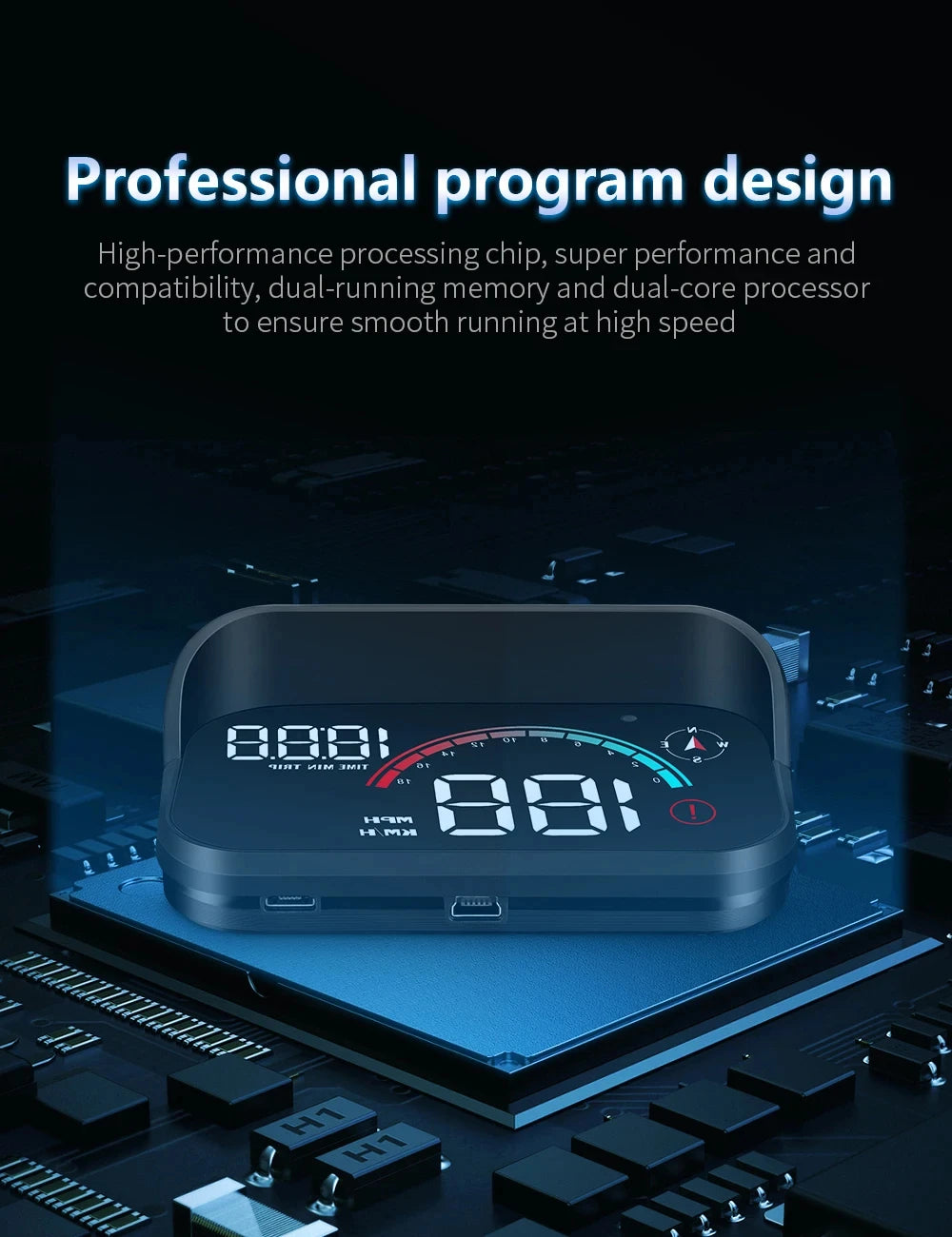 Universal GPS HUD for Cars – Digital Head-Up Display Speedometer