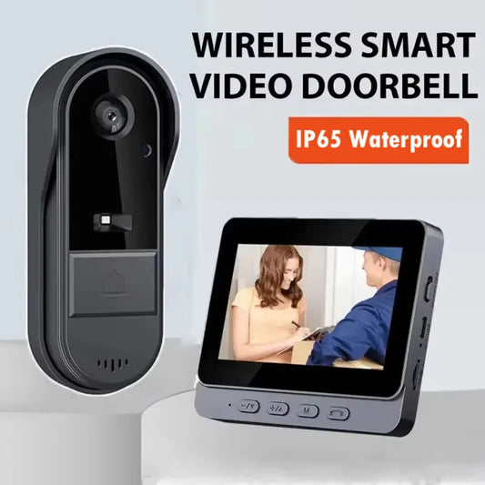 Wireless Intercom Doorbell with 4.3" HD Screen