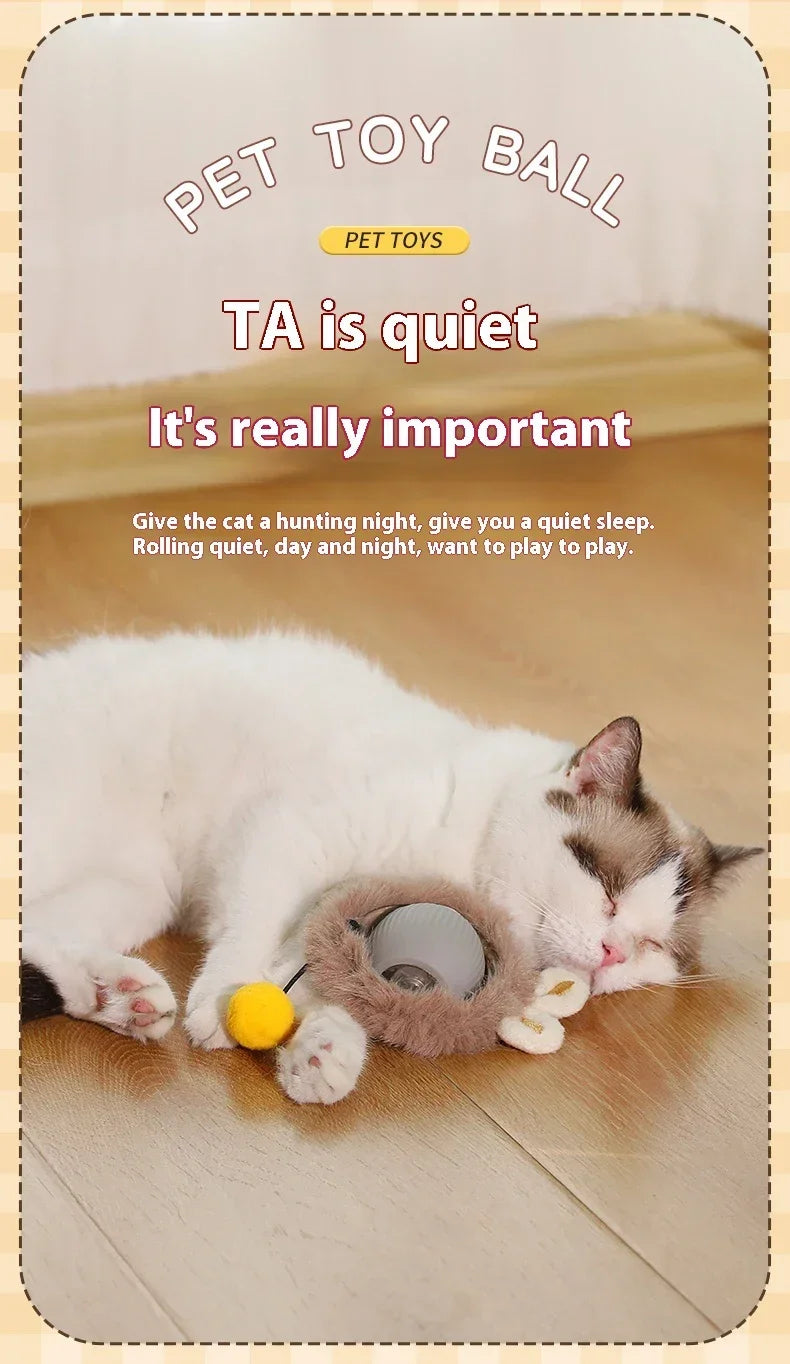 Smart Rolling Cat Toy Ball USB Rechargeable