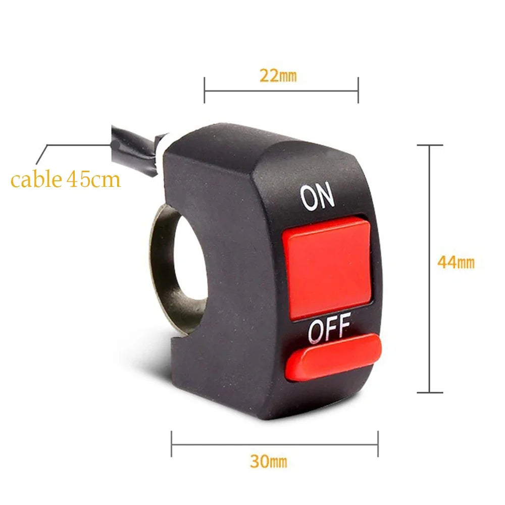 Universal Motorcycle Handlebar Light Switch ON/OFF