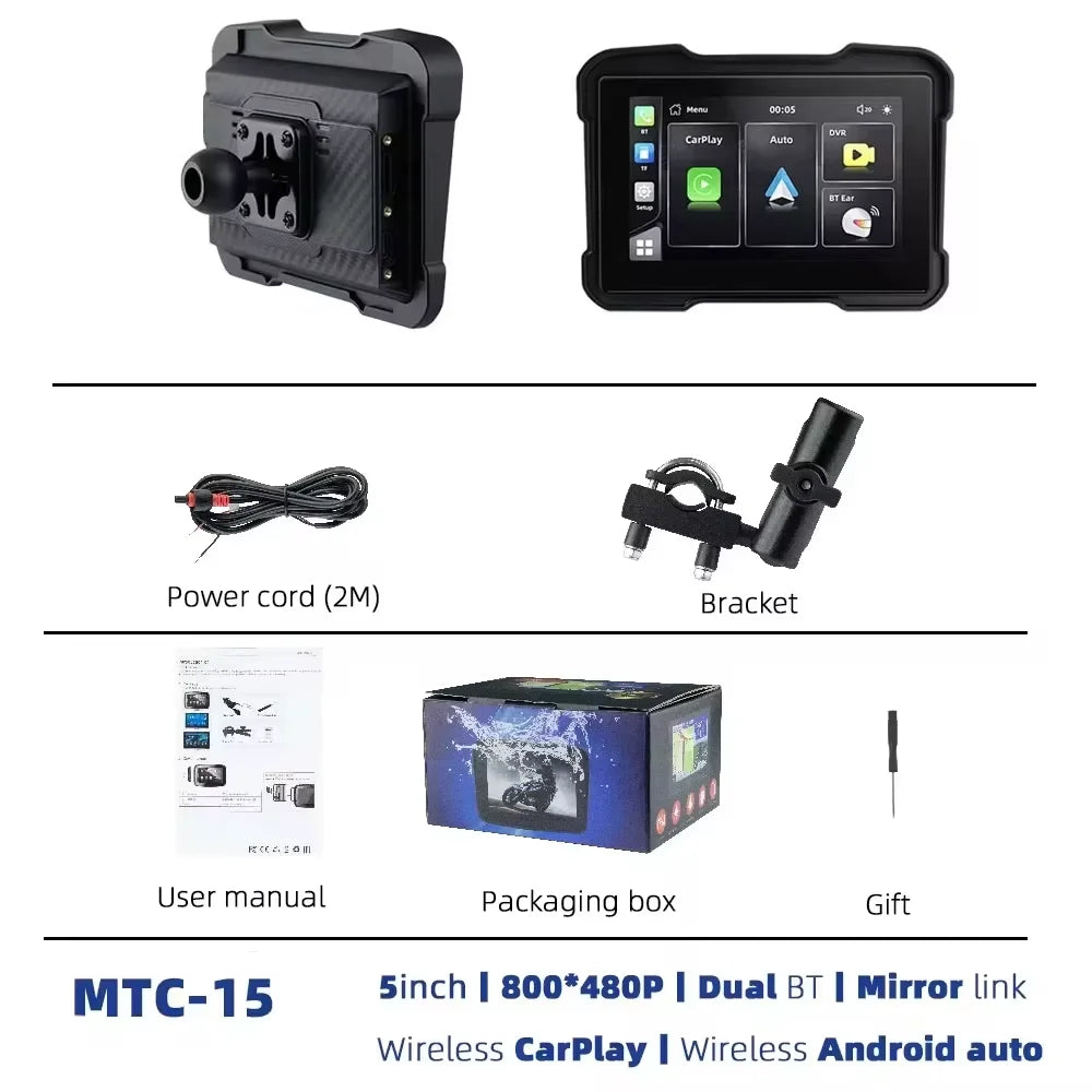 EKIY 5″ Wireless CarPlay & Android Auto GPS Display