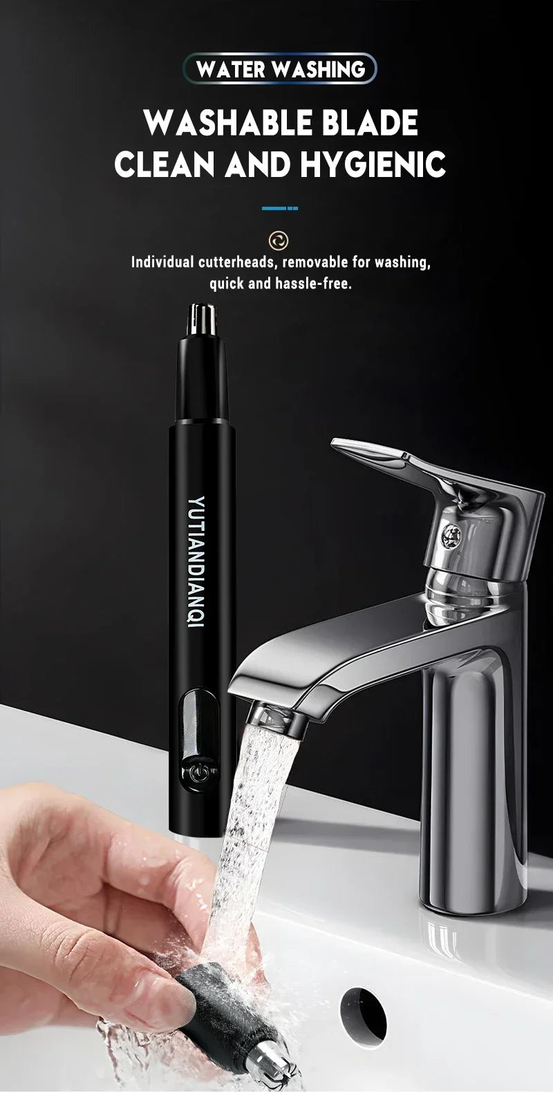 2-in-1 Electric Ear Nose Hair Trimmer