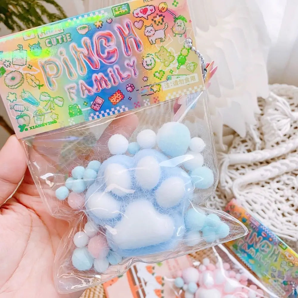 Mini Cat Paw Squeeze Toy for Stress Relief