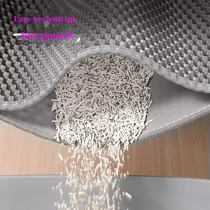 Large Cat Litter Mat – Waterproof & Double Layer for Easy Cleanup!