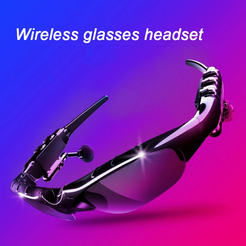 Smart Wireless Glasses with Bluetooth Earbuds & Mic