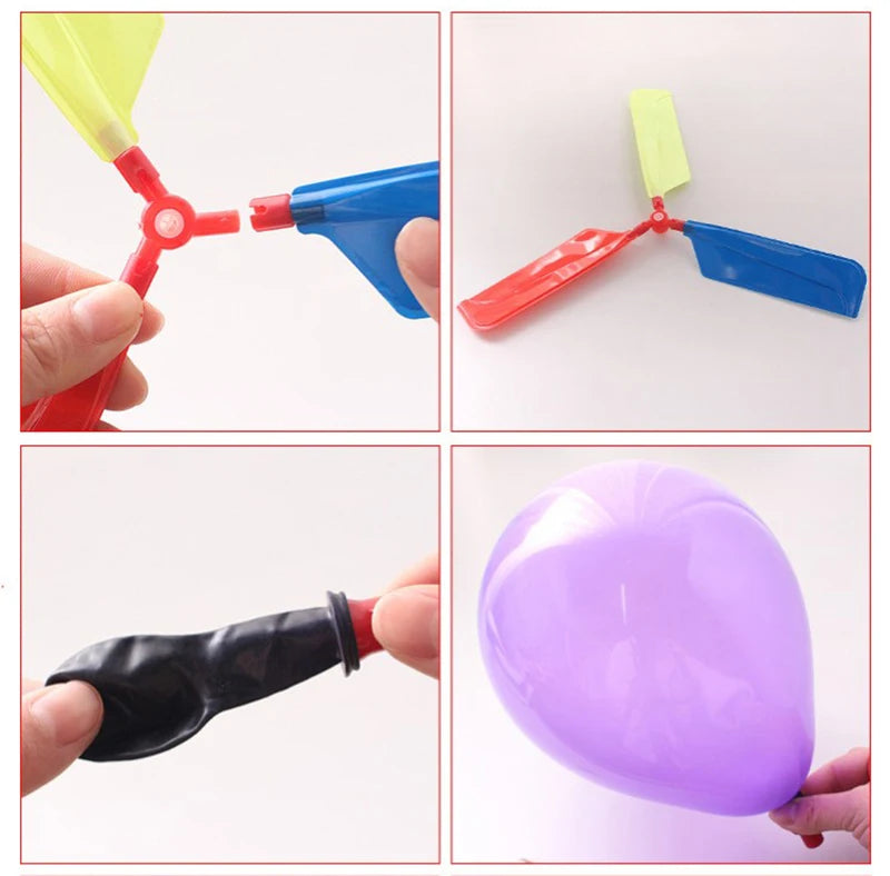 6PCS Air Balloon Helicopter Flying Toys Set