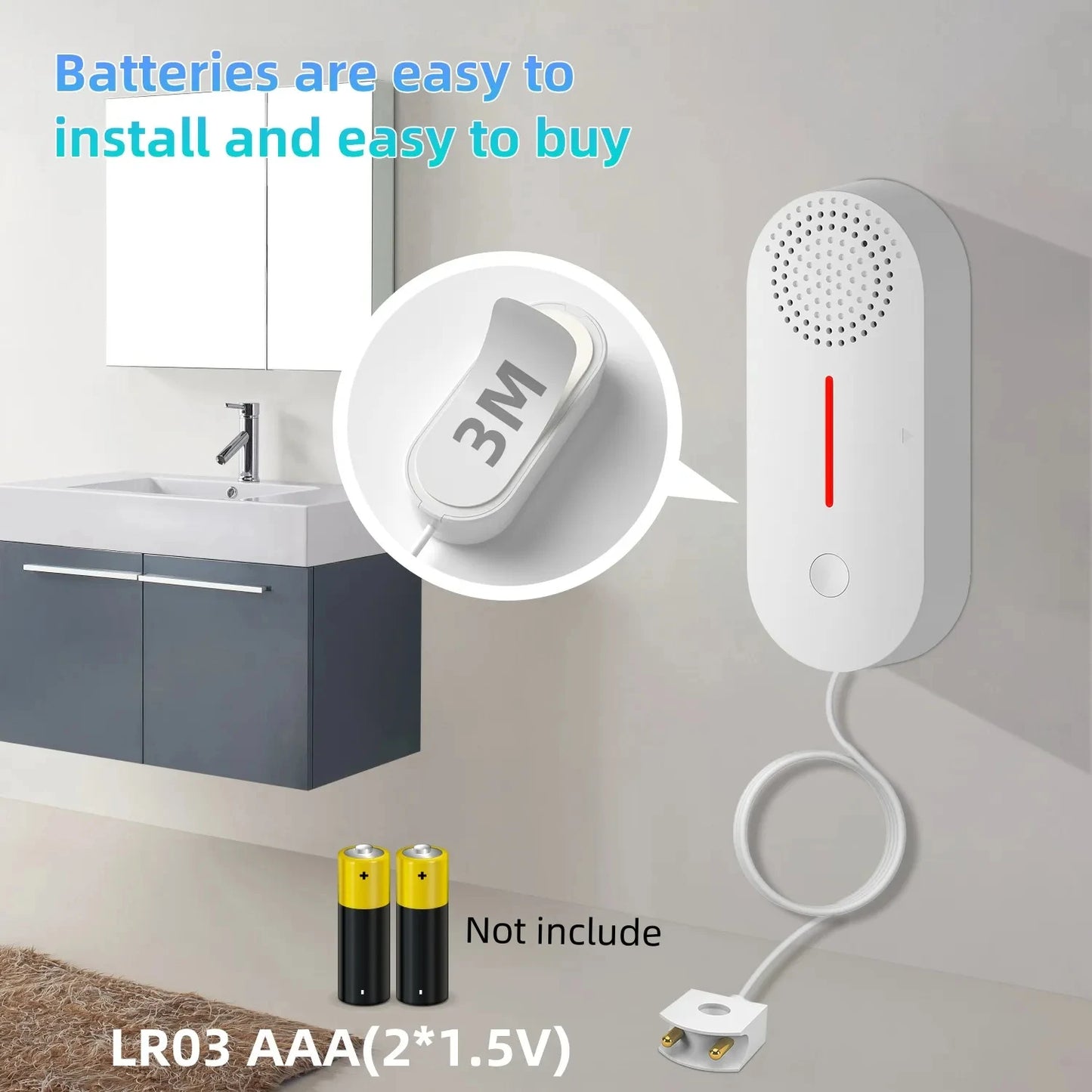 WiFi Smart Water Leak Sensor with Siren